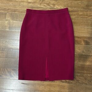 Ann Taylor red front slit skirt size 6